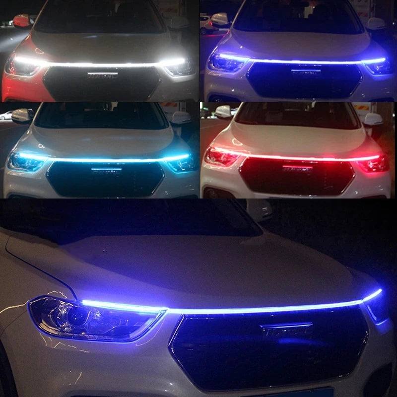 LED Daytime Running Light Scan Starting Car Hood Decorative Lights