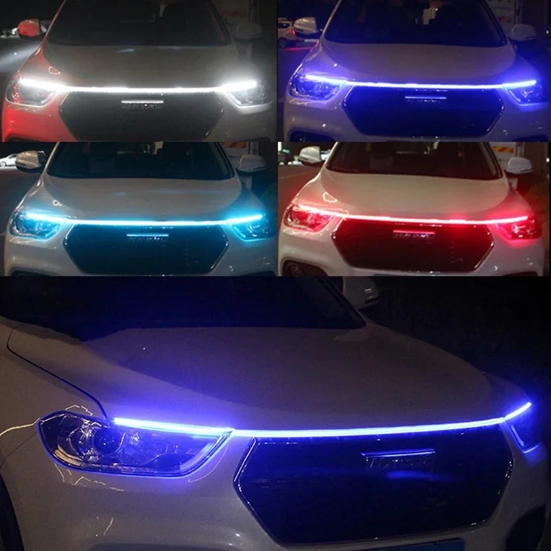 LED Daytime Running Light Scan Starting Car Hood Decorative Lights
